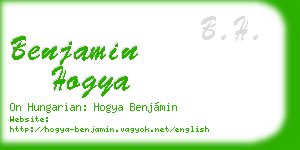 benjamin hogya business card