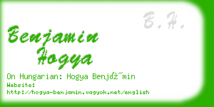 benjamin hogya business card